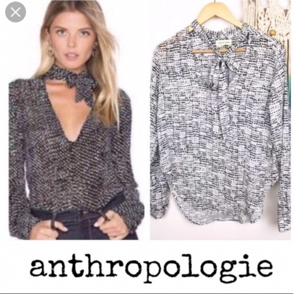 Cloth & Stone Dot Blouse